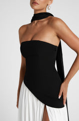 Maliyah Maxi Dress - Black/White Dress Babyboo Fashion Premium Exclusive Design