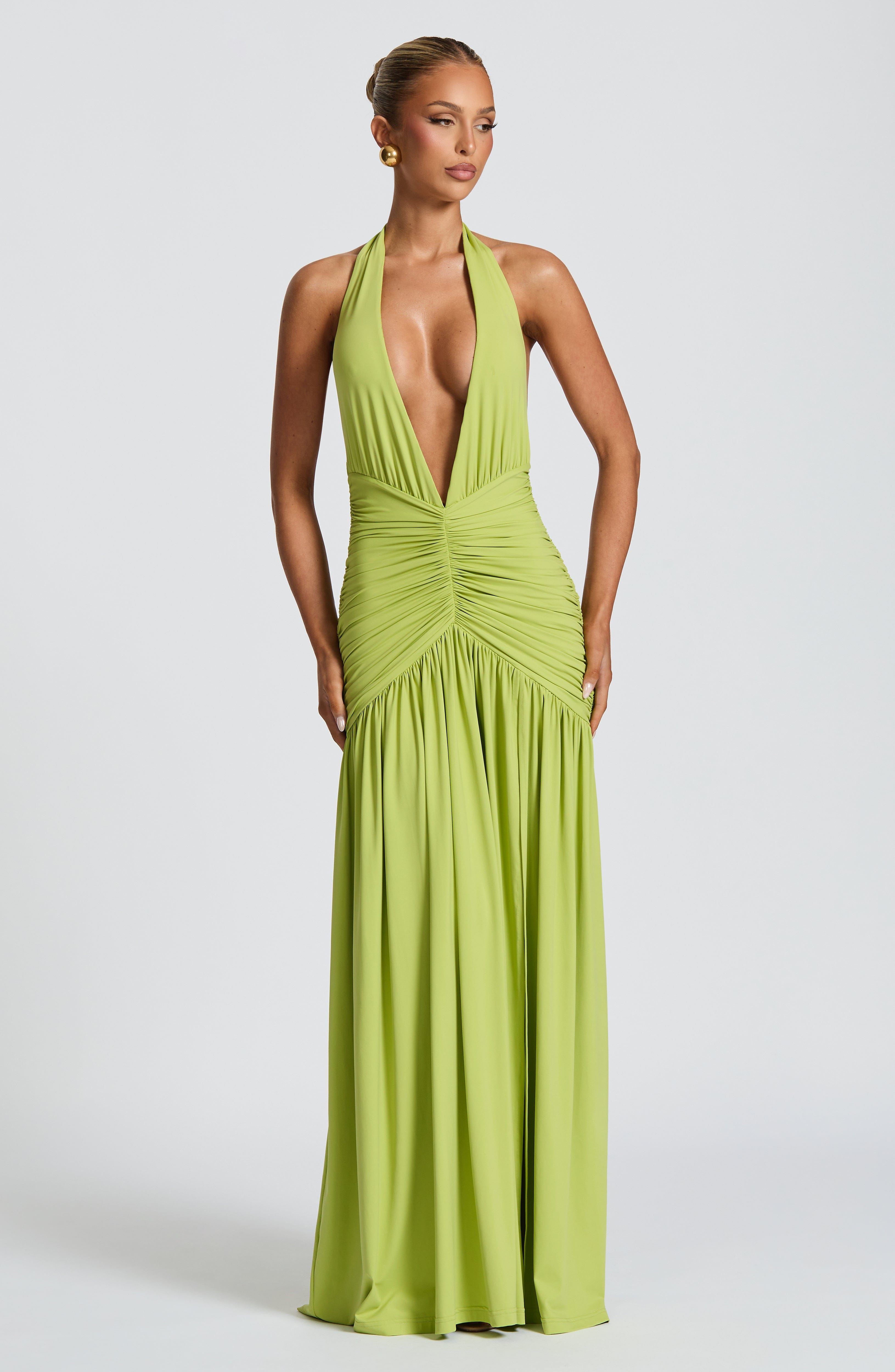 Melania Maxi Dress - Olive Dress Babyboo Fashion Premium Exclusive Design