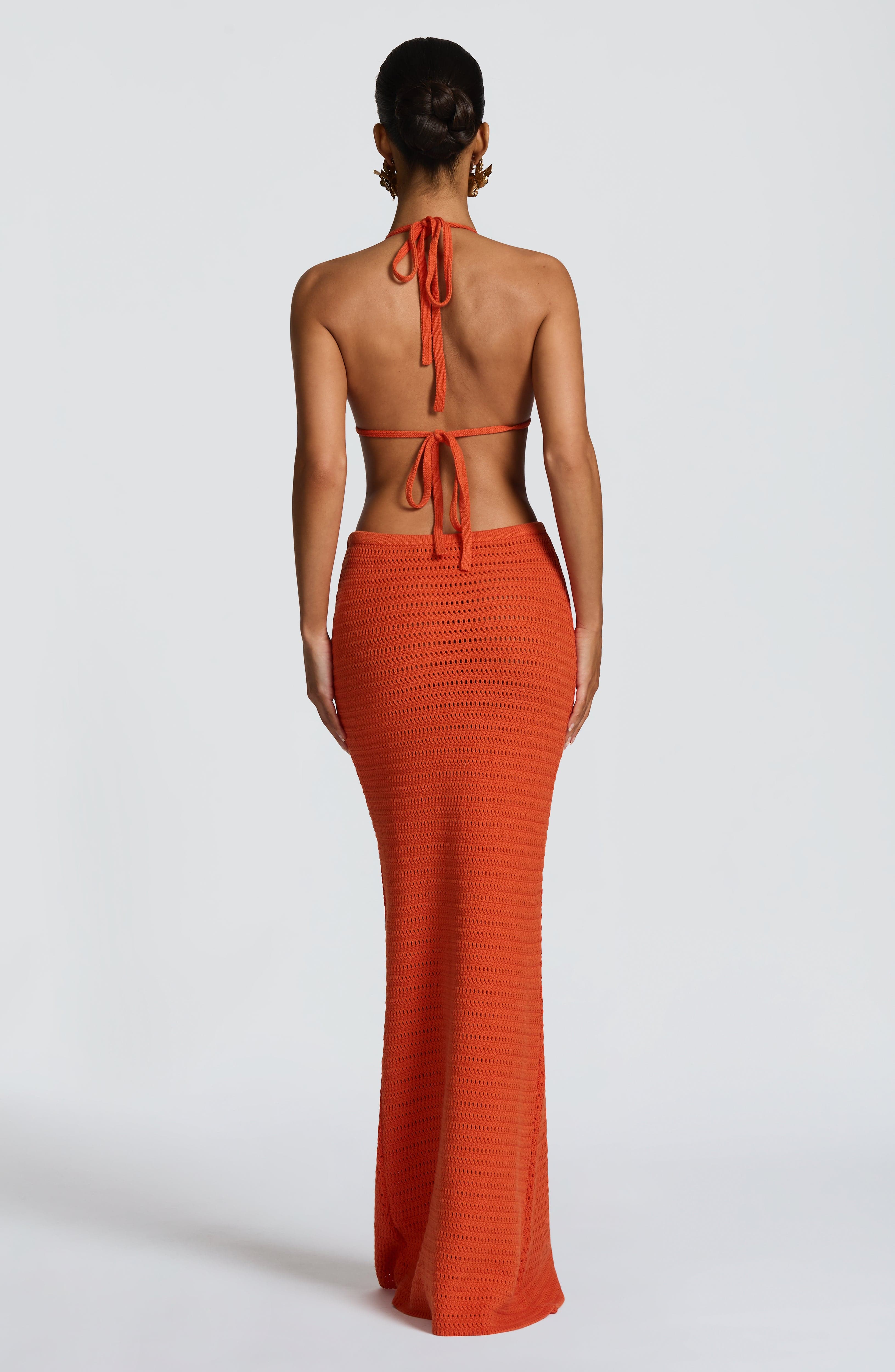Nerida Maxi Skirt - Orange Skirt Babyboo Fashion Premium Exclusive Design