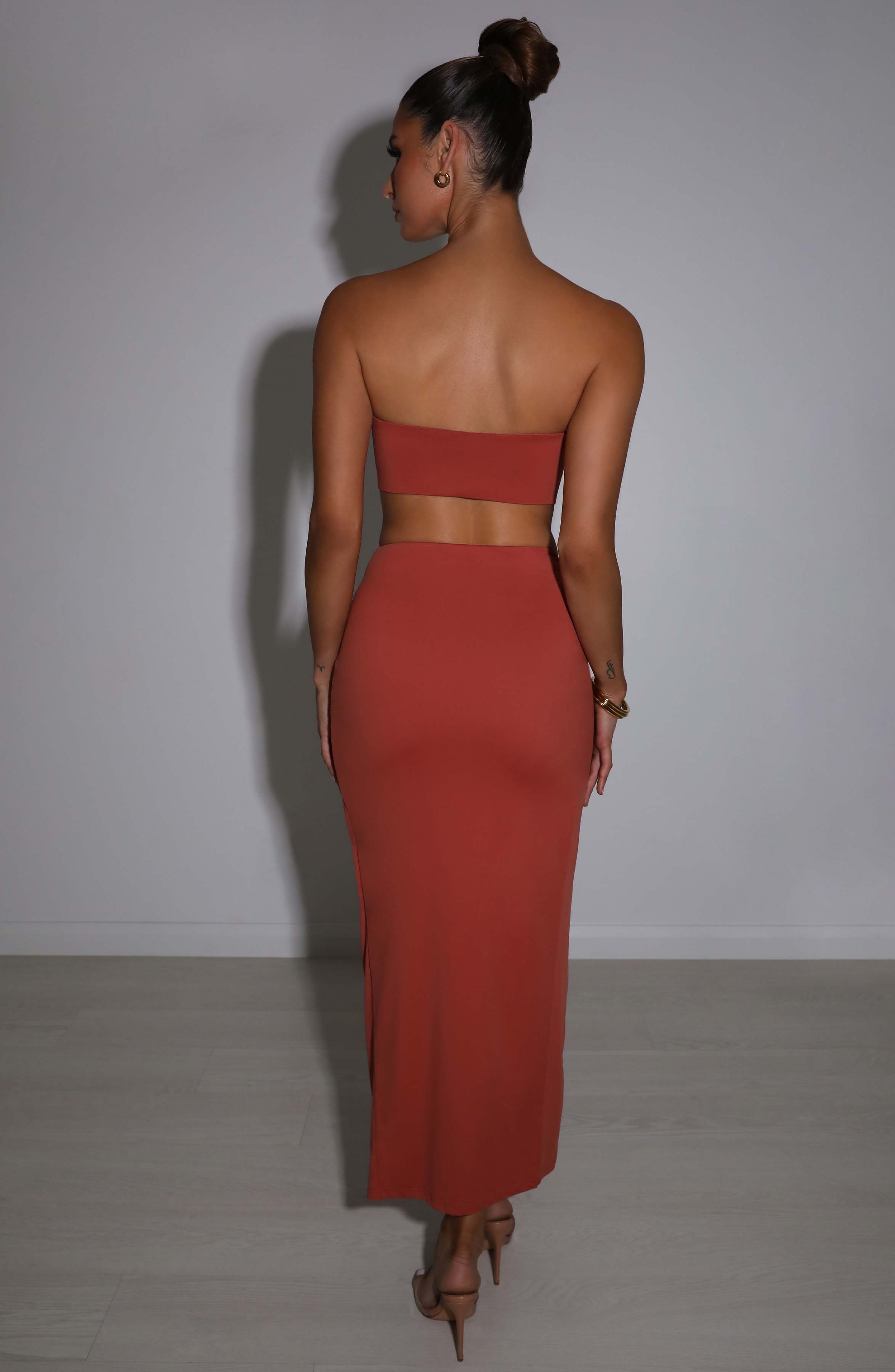 Rosa Maxi Skirt - Rust Babyboo Fashion Premium Exclusive Design