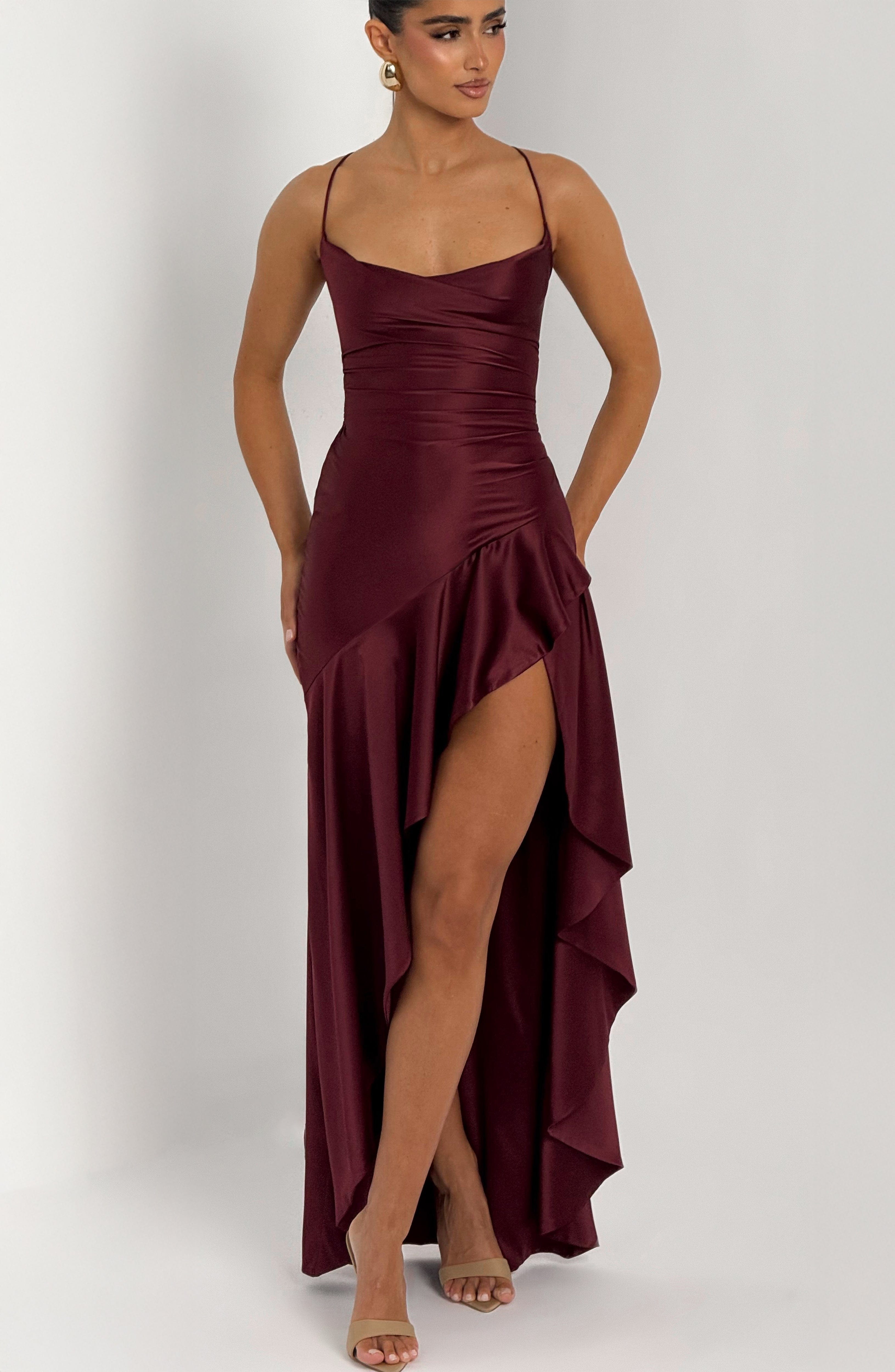 Samira Maxi Dress - Cherry Lacquer Dress Babyboo Fashion Premium Exclusive Design