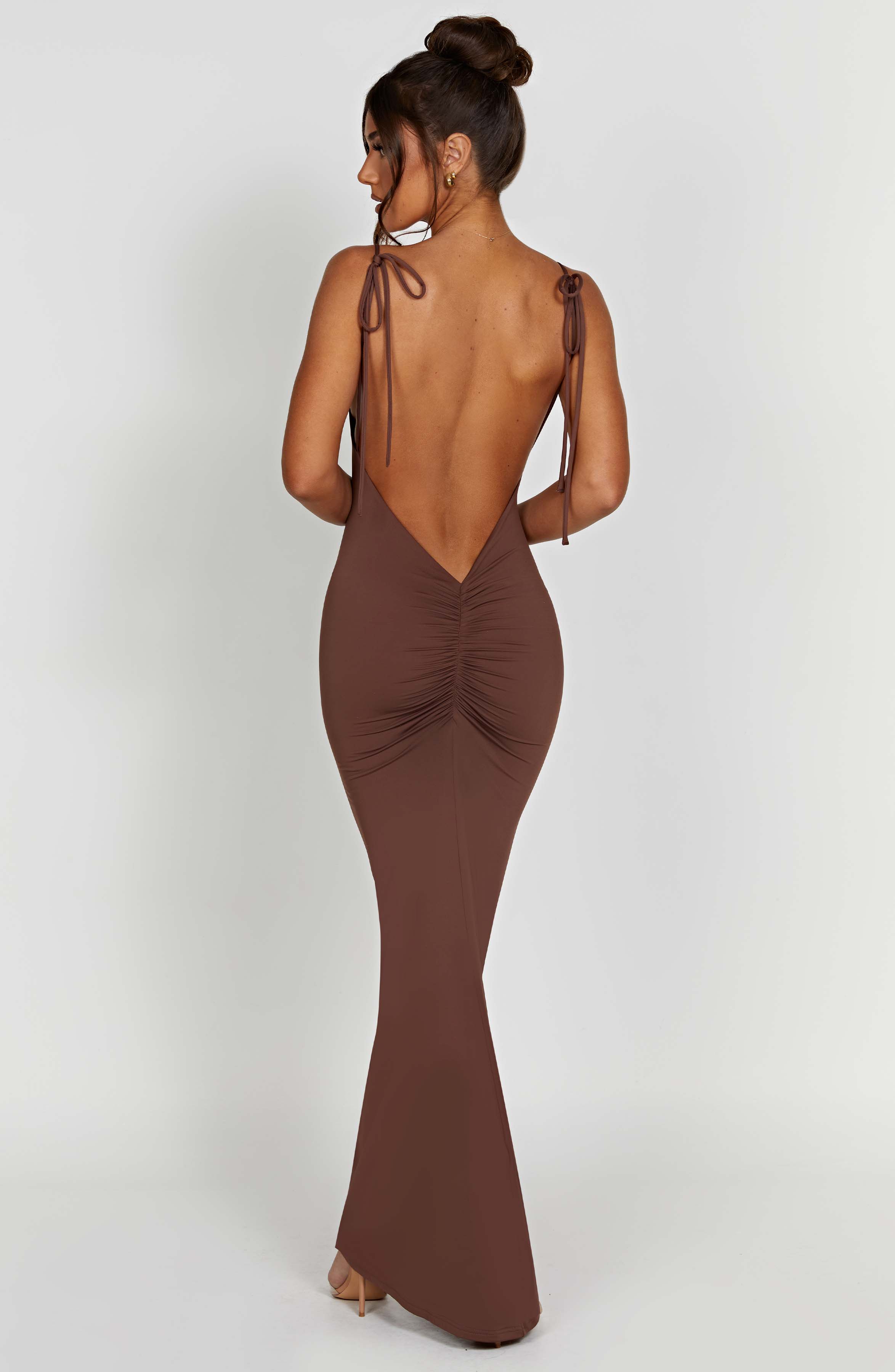 Sanya Maxi Dress - Chocolate Dress Babyboo Fashion Premium Exclusive Design