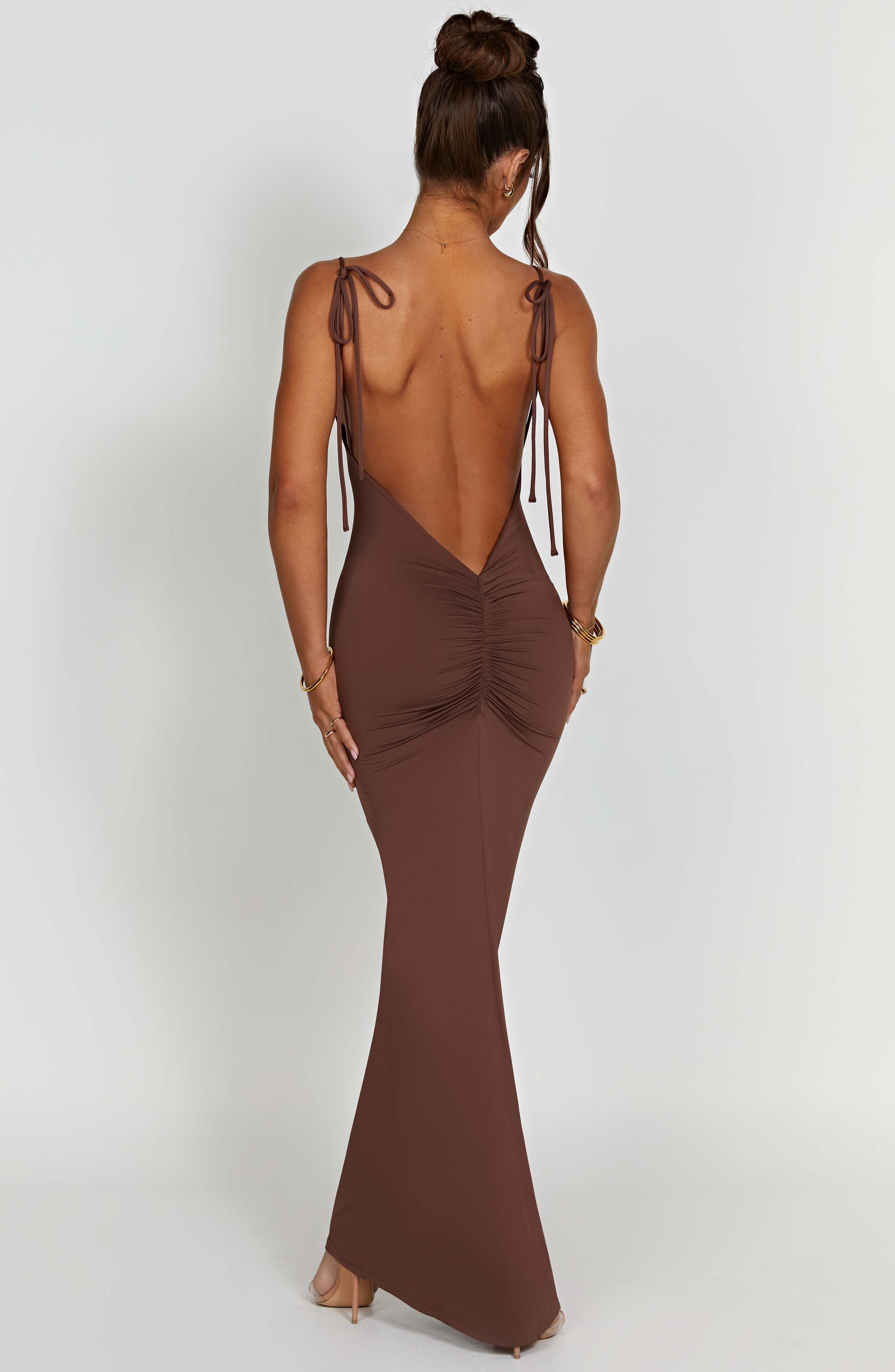 Sanya Maxi Dress - Chocolate Dress Babyboo Fashion Premium Exclusive Design