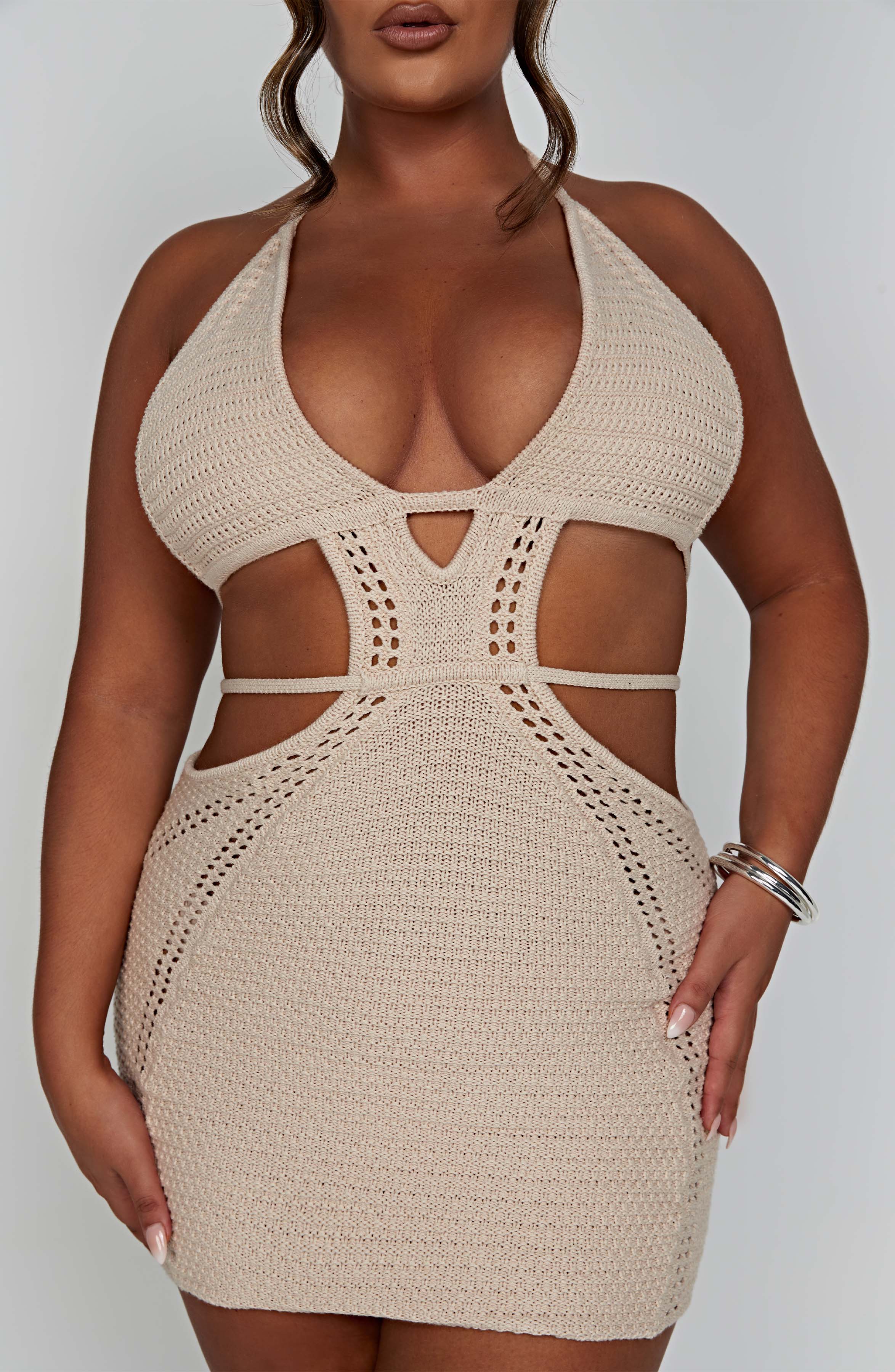Selena Mini Dress - Cream Babyboo Fashion Premium Exclusive Design