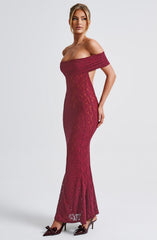 Stephanie Maxi Dress - Burgundy Dress Babyboo Fashion Premium Exclusive Design